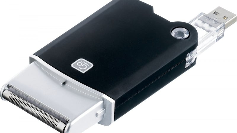 Go Travel’s flip-out USB connector gives about half an hour’s use from a full charge. It comes with a cleaning brush and spare foil head