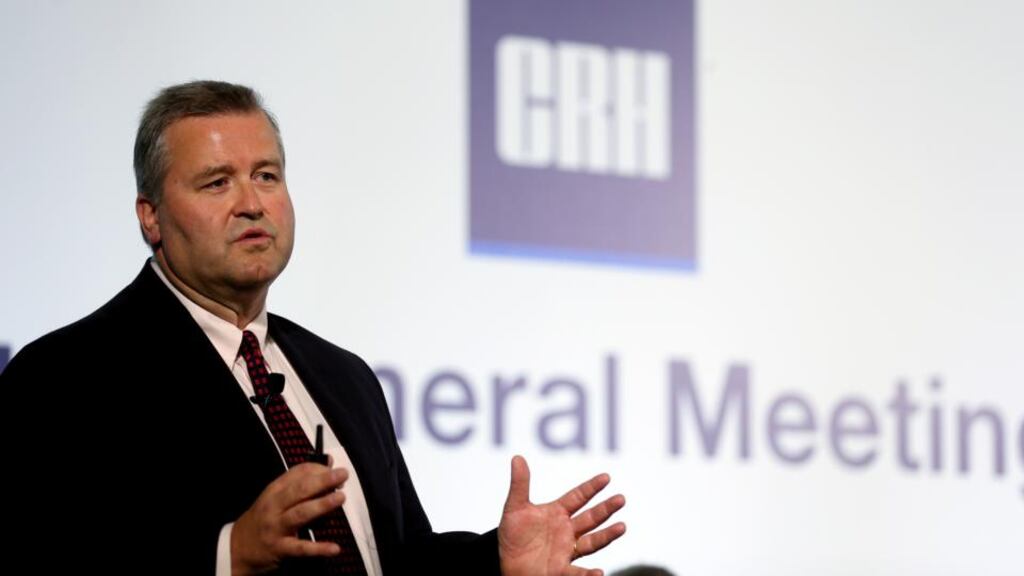 Albert Manifold, chief executive of CRH, at the company’s agm in Dún Laoghaire, Co Dublin. Photograph: Jason Clarke
