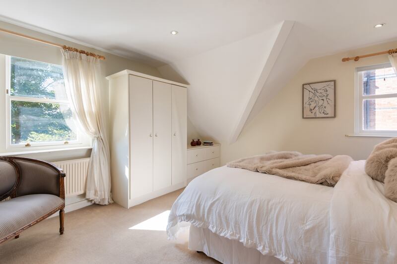 The property has two double bedrooms and three bathrooms