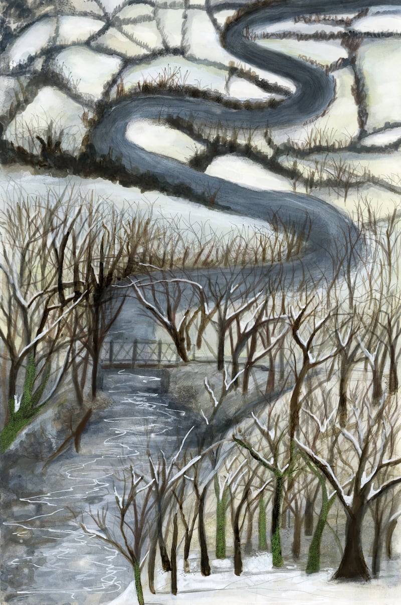 Illustration by Enagh Farrell. From Midwinter by Michael Harding