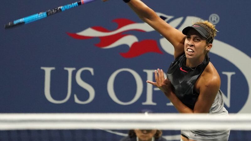 Madison Keys thrashed CoCo Vandeweghe in straight sets to reach the US Open final. Photograph: Don Emert/AFP