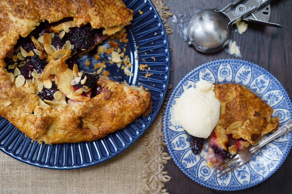 Blackberry and almond galette by Una Leonard. Photograph: Eva Isdell