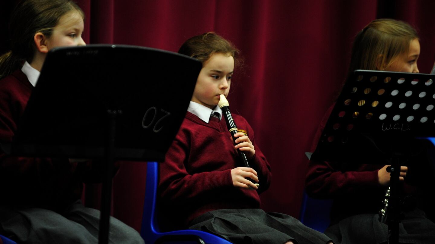 Members of Castle Park School orchestra. Photograph: Aidan Crawley