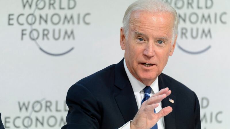 Joe Biden at the World Economic Forum (WEF) in Davos, Switzerland when US vice-president.