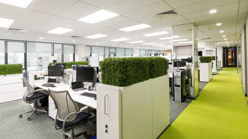 The office space at South Dock House is mainly open plan