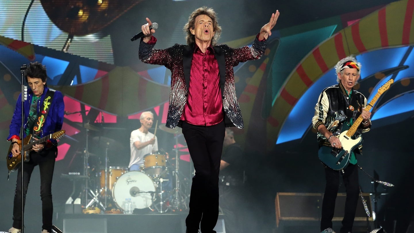 The Rolling Stones performs during a free concert in Havana, Cuba: Tens of thousands of people gathered for the free concert, which was held days after an historic visit to the island by US President Barack Obama. Photograph: Alejandro Ernesto/EPA