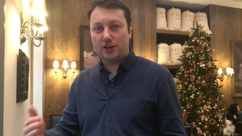 Enrique Menendes, a Ukrainian businessman who ran an advertising agency in Donetsk until Russian-led militants seized the city in 2014. He then co-founded an NGO before being expelled by the separatists in 2016. Photograph: Daniel McLaughlin