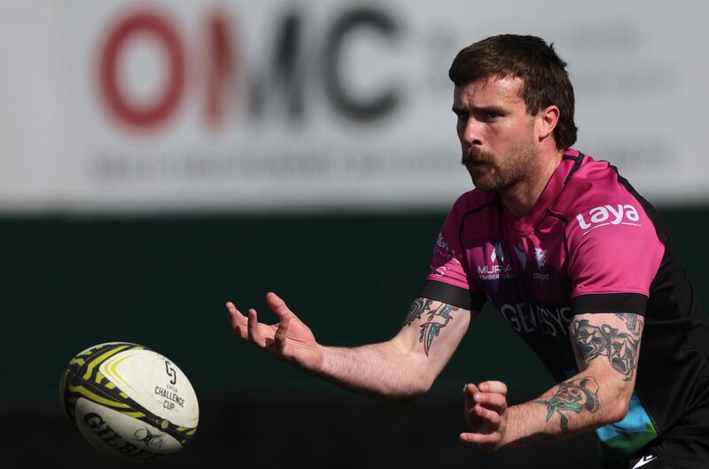 Mack Hansen: the experienced Ireland winger will pose a threat for Racing 92 at the Dexcom Stadium in Galway. Photograph: James Crombie/Inpho