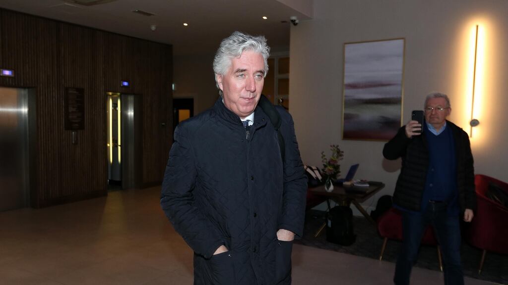 Former FAI chief executive John Delaney leaving the Carlton Hotel near Dublin Airport after a meeting with the board of the FAI earlier this month. File photograph: Colin Keegan/Collins