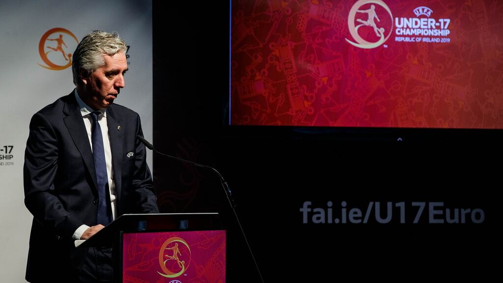 John Delaney: in their book, Champagne Football,  Sunday Times journalists Mark Tighe and Paul Rowan  suggest that the former FAI CEO’s  credit card was used at times to pay for jewellery, limousines and hotels. Photograph: Ryan Byrne/Inpho