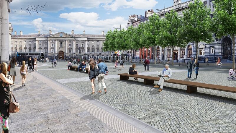 Computer-generated image of the planned College Green plaza