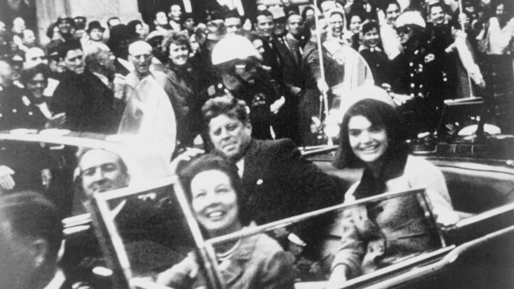 President John F. Kennedy, first lady Jacqueline Kennedy and Texas governor John Connally and his wife in the presidential motorcade moments before Kennedy was shot in Dallas,Texas, on November 22, 1963. Friday, November 22nd, 2013