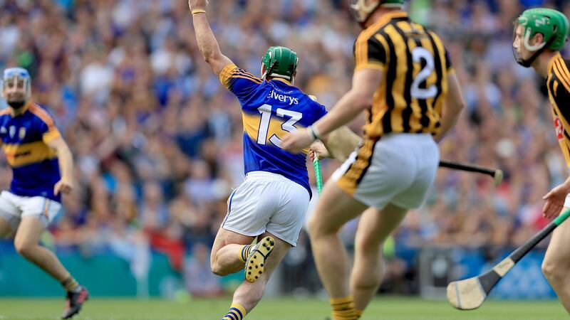 Tipperary’s John O’Dwyer celebrates scoring a goal during the 2016 All-Ireland final. Photo: Donall Farmer/Inpho