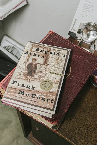 Malachy McCourt's copy of Angela's Ashes, the Pulitzer Prize-winning memoir written by his brother Frank. Photograph: Haruka Sakaguchi/The New York Times