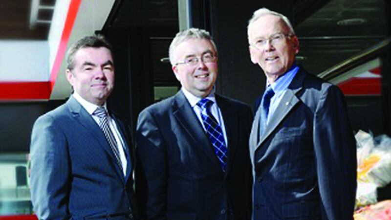 John Agnew of Northern Ireland’s Henderson Group with sons Martin and Geoffrey.