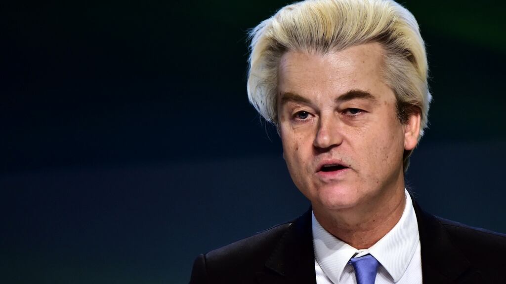 Dutch far-right Freedom Party leader Geert Wilders: the case against him arises from comments he made about Moroccans during a rally in 2014. Photograph: Giuseppe Cacace/AFP via Getty