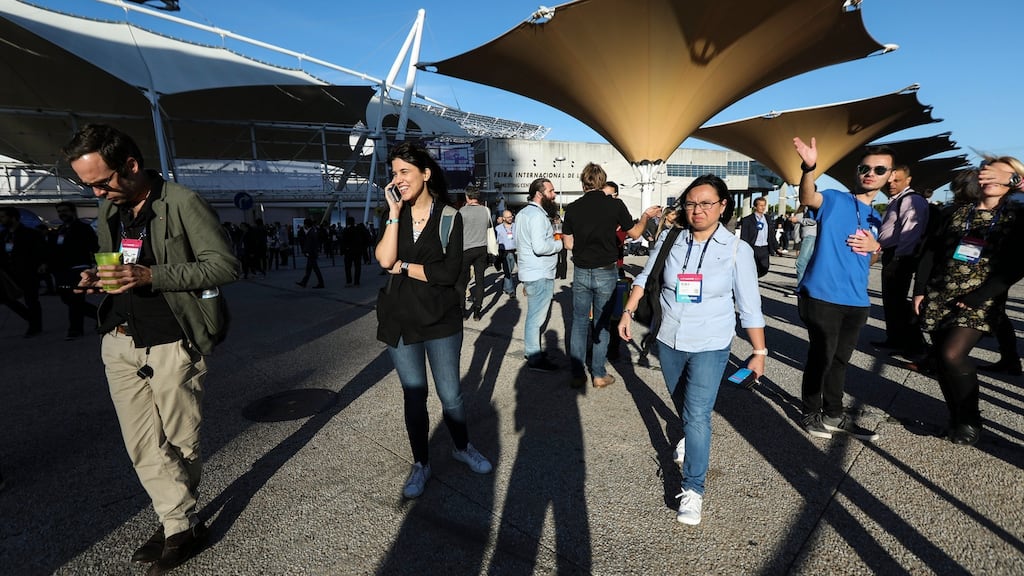 Attendees at the Web Summit in Lisbon.