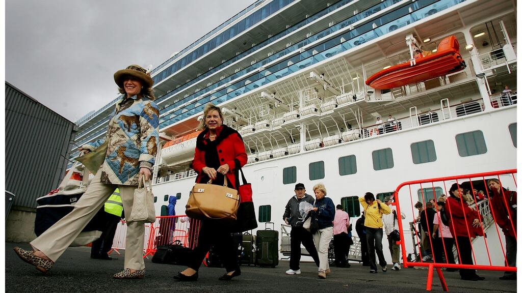 Cruise liner passengers arriving in Dublin Port. File photograph: Bryan O’Brien