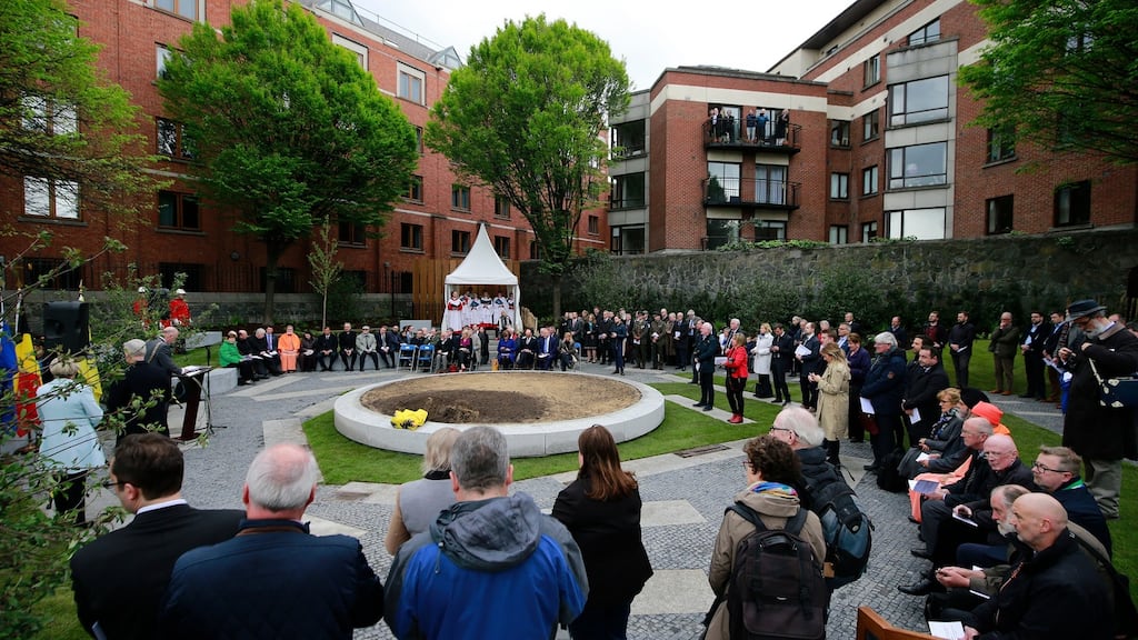 The Flanders Fields Memorial in Dublin  is across from Christchurch Cathedral. Photograph: Nick Bradshaw/The Irish Times