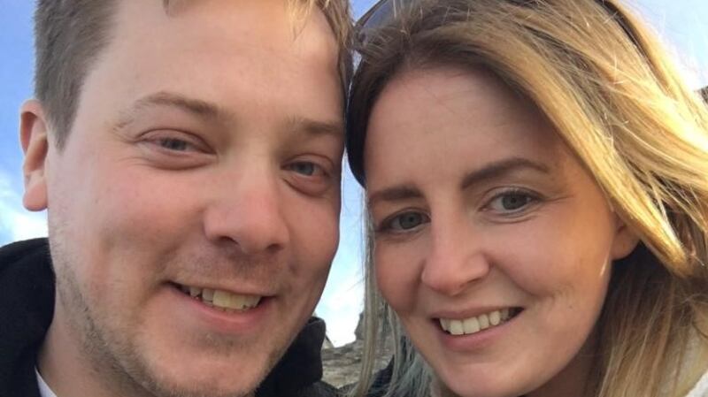 Declan Flynn and Lorna O’Driscoll whose Kildare wedding has been put off for a second time due to Covid-19 restrictions. Photograph: Lorna O’Driscoll.