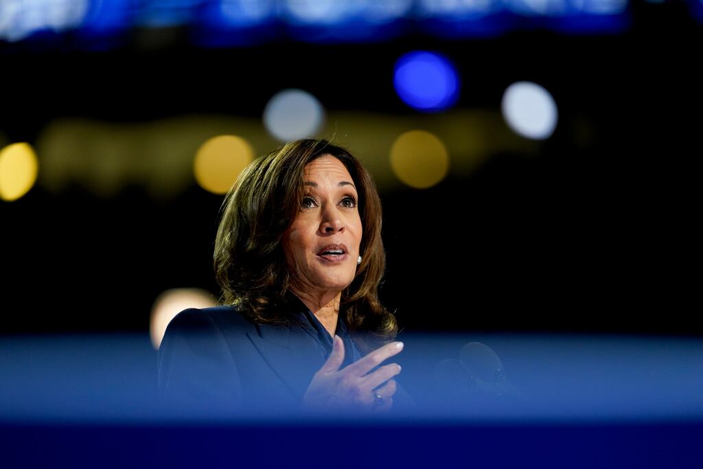US political ad spend is predicted to reach $15.8 billion this year, with the switch in Democratic candidate to Kamala Harris prompting a surge in spending. Photograph: Bloomberg