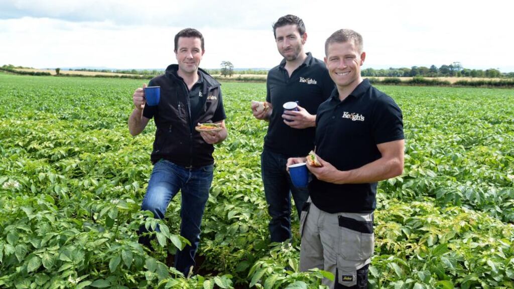 Tom Keogh with his brothers, Ross and Derek. Photograph: Eric Luke