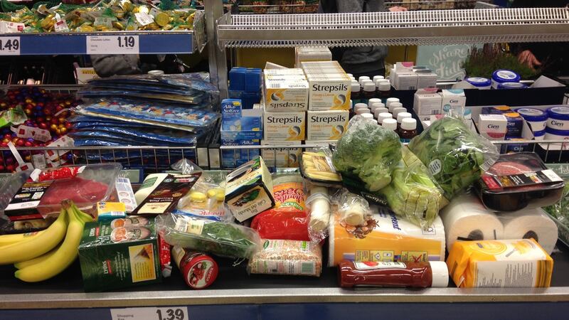 Dominique McMullan’s haul of groceries in Lidl