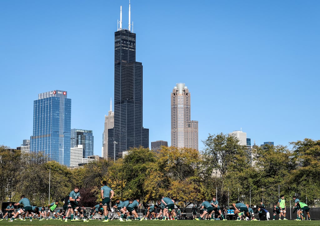A view of All Blacks training. Photograph: Dan Sheridan/Inpho