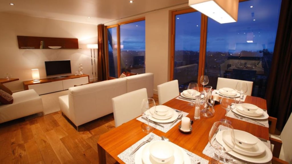 The interior of an apartment in Rockbrook in Sandyford, Dublin 18. Irish Residential Properties Reit acquired 270 apartments in Rockbrook in the first half of this year.