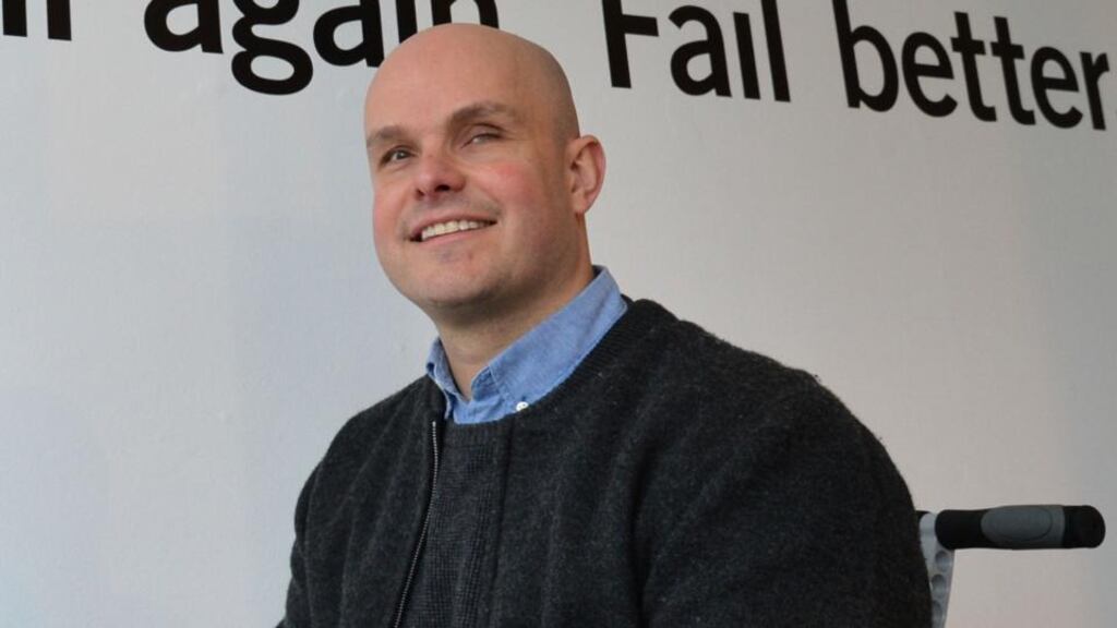 Mark Pollock at the ‘fail better’ exhibition in Trinity’s Science Gallery last year. Photograph: Alan Betson / The Irish Times