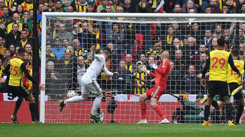 Doherty opens the scoring for Wolves. Photo: Ben Stansall/Getty Images
