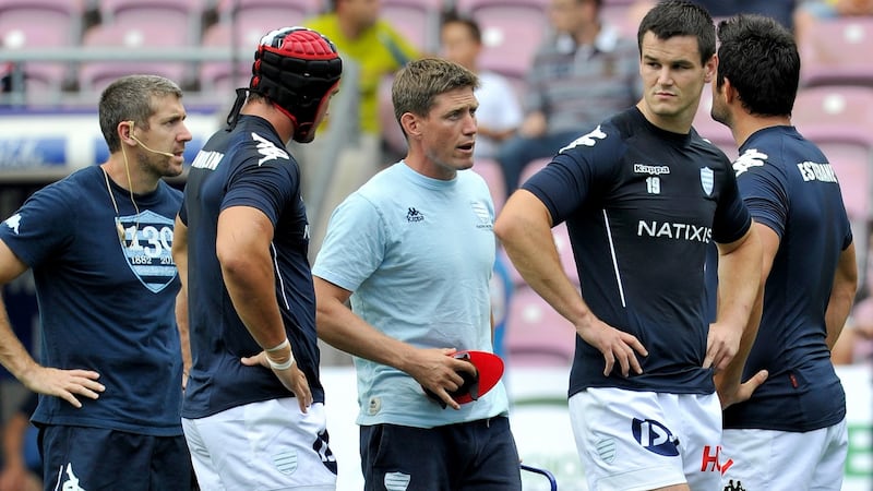 Ronan O’Gara and Johnny Sexton worked together in Paris. Photograph: Harold Cunningham/Inpho