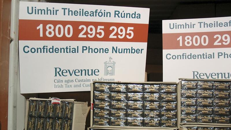 Some of the cigarettes seized at Dublin Port. Photograph: Revenue