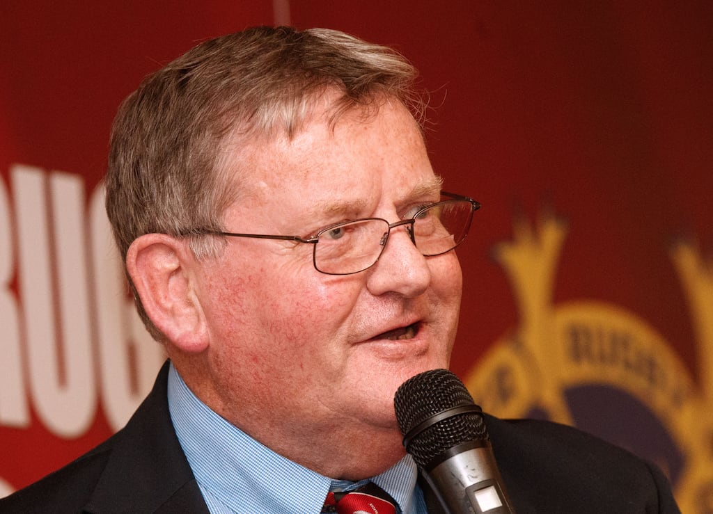 Barry McGann when inducted into Hall of Fame. Photograph:
James Crombie/Inpho