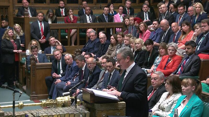 Prime Minister Keir Starmer delivering a statement to the House of Commons following the publication of the final report by the long-running Grenfell Tower Inquiry. Photograph: House of Commons/UK Parliament/PA Wire