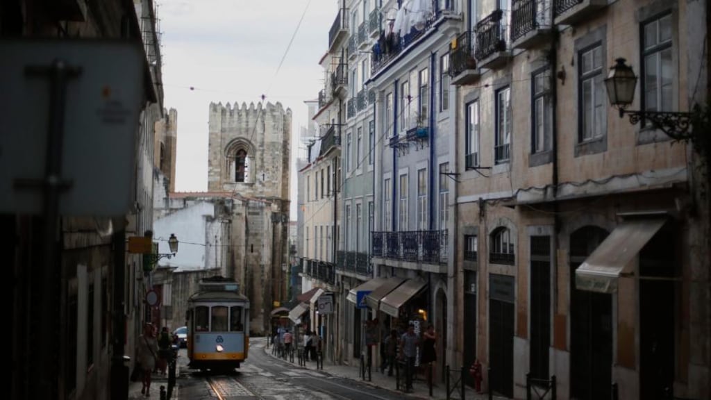 A tram is seen in downtown Lisbon. Loomis Sayles, which sold at least part of its Irish bond holdings last year, now likes Portuguese dollar bonds. Photograph: Rafael Marchante/Reuters