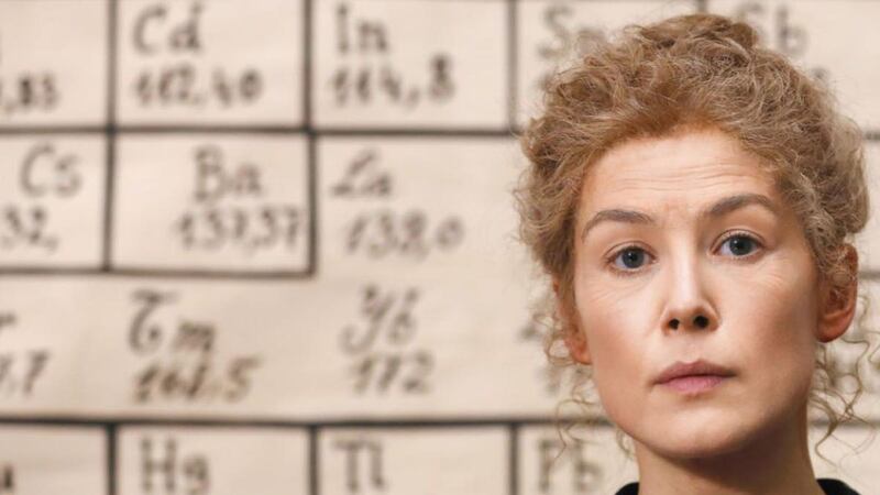 Rosamund Pike as Marie Curie in Marjane Satrapi’s new film Radioactive. Photograph: Studiocanal