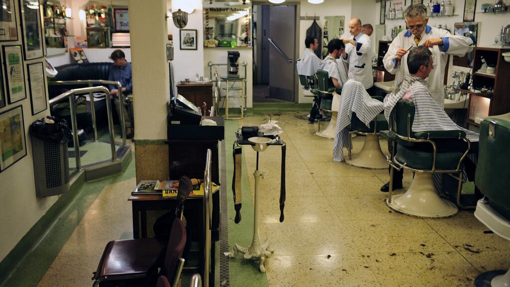 The Waldorf Barber in Dublin’s Westmorland Street. Photograph: Aidan Crawley