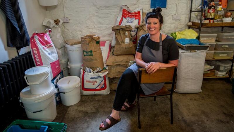 Team Fumbally: “I feel like I’m breaking my own heart by leaving the Fumbally, but we all have to grow up and fly the nest at some point,” says chef Laura Caulwell, at the Fumbally Stables. Photograph: Brenda Fitzsimons
