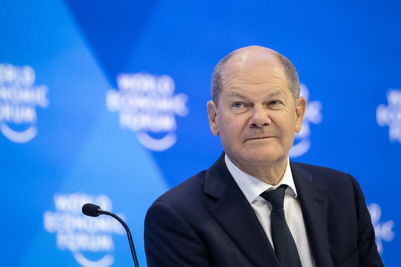 German chancellor Olaf Scholz refused to be drawn on whether his country would step up its support for Ukraine. Photograph: Fabrice Coffrini/AFP