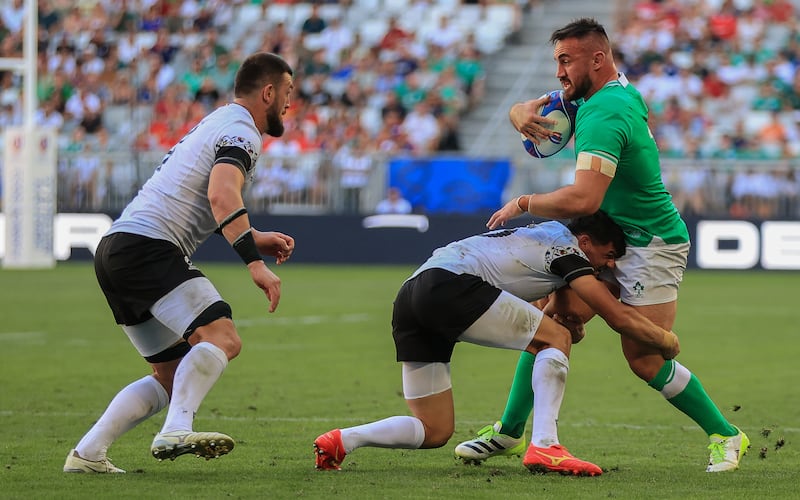 The fit-again Ronan Kelleher in action after coming on against Romania. Photograph: Dan Sheridan/Inpho