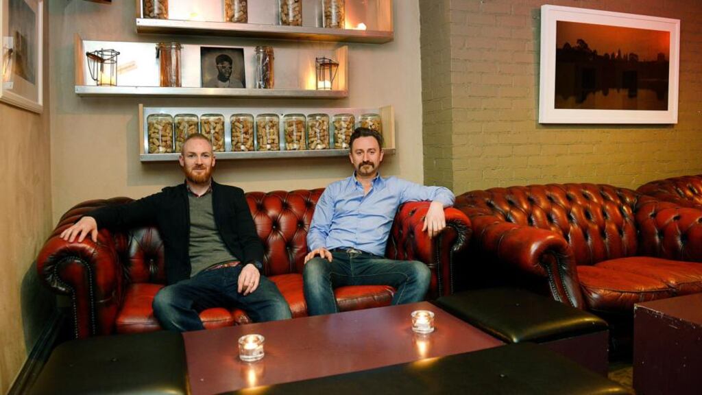 Brian Deer  and Giovanni Viscardi in their basement restaurant Bagots Hutton on South William Street, Dublin. Photograph: Brenda Fitzsimons