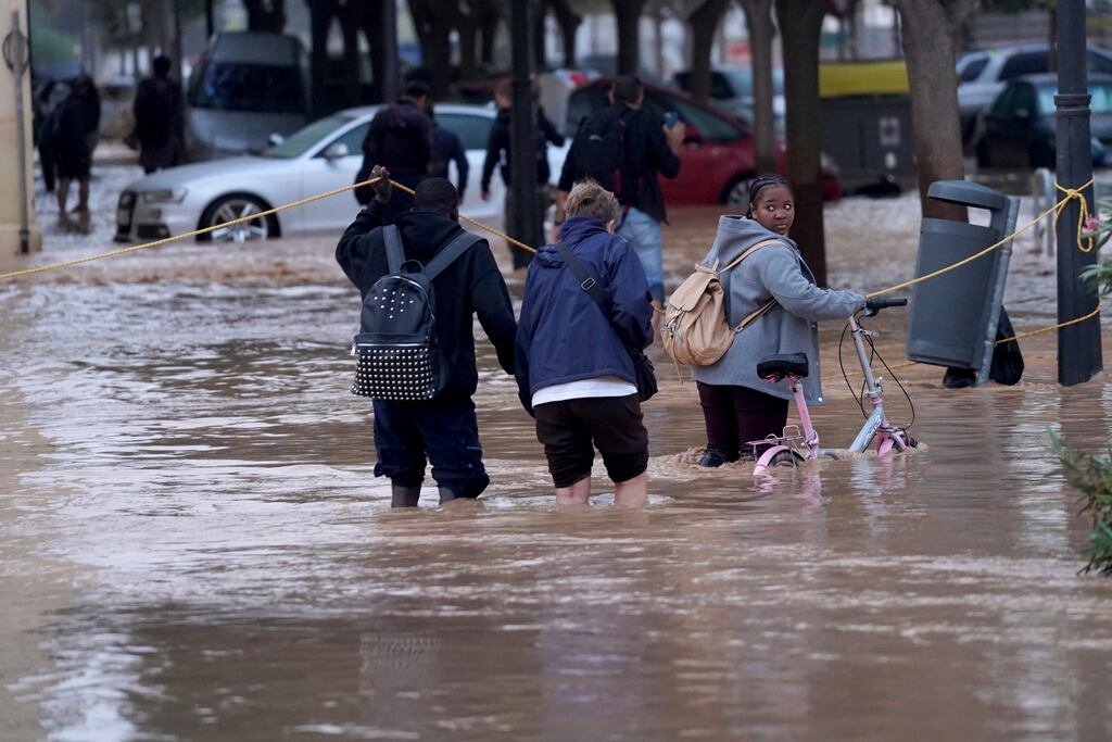 Valencia, eastern Spain, where more than 200 people died in catastrophic flash floods in October. Photograph: Alberto Saiz/AP
