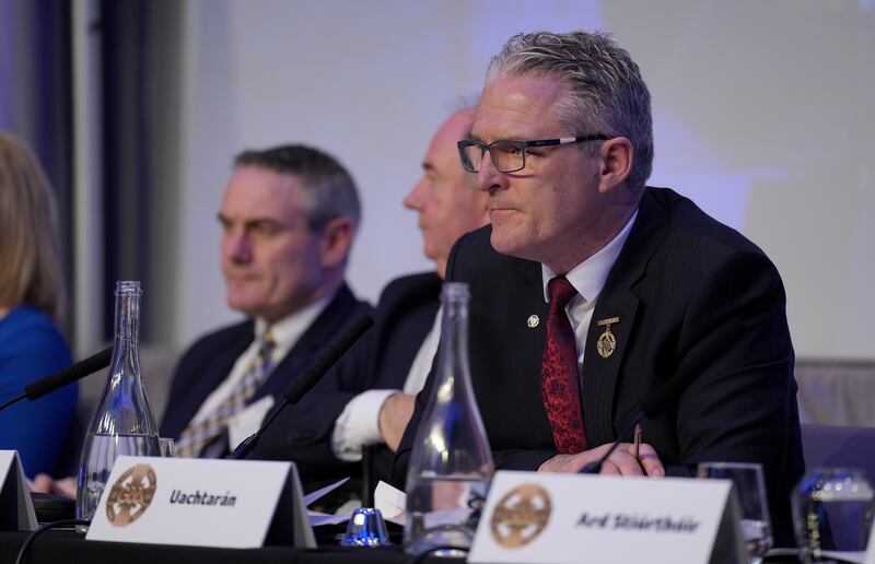 Jarlath Burns at GAA Special Congress. Photograph: James Lawlor/Inpho