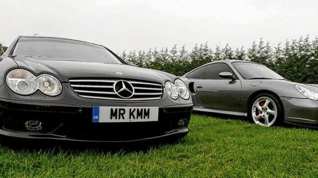 His Mercedes and his Porsche. Photograph: Bryan O'Brien/The Irish Times