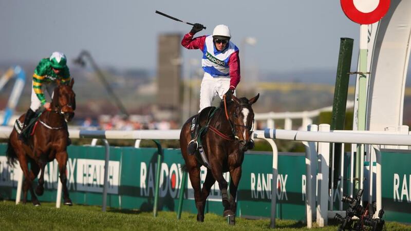Derek Fox and One for Arthur win the 2017 Grand National. Photograph: Alex Livesey/Getty