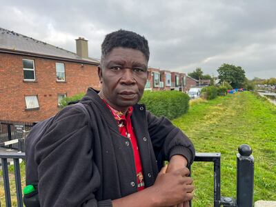 Love'Son was sleeping on Dublin's Grand Canal when six men approached and threw his tent and possessions into the canal. Photograph: Enda O'Dowd