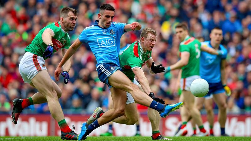 Niall Scully scored a point during the second-half onslaught. Photograph: Tommy Dickson/Inpho