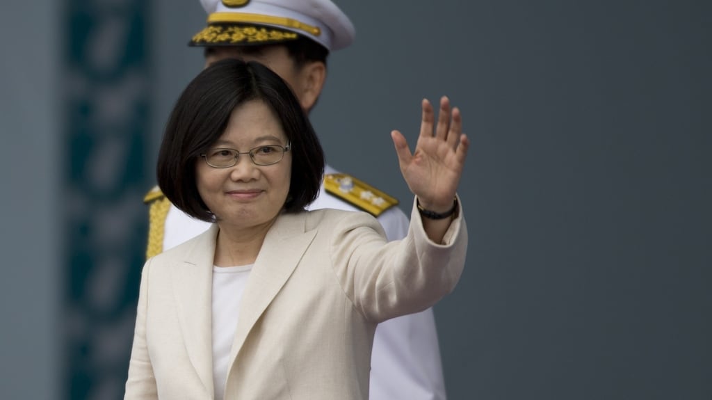 Taiwan President Tsai Ing-wen at her inauguration in Taipei in May. Taiwan celebrates what it calls its National Day on October 10th. Ireland does not maintain diplomatic relations with Taiwan. Photograph: Ashley Pon/Getty Images