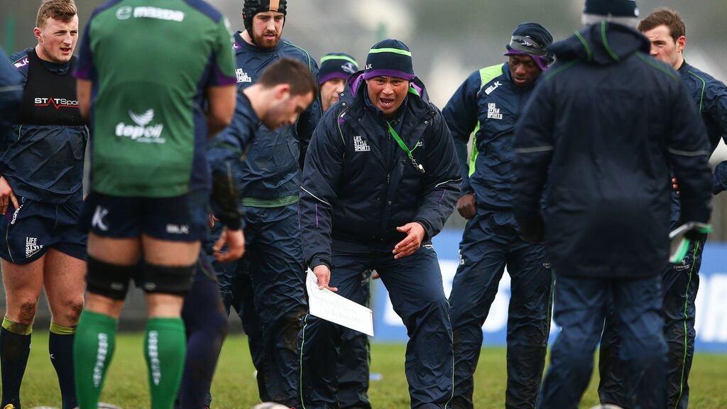 Connacht head coach Pat Lam brings his team to Italy this weekend. Photograph: James Crombie/Inpho